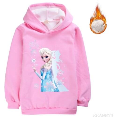 Disney Frozen Elsa Anna Princess children cartoon outerwear Clothing Fashion coat girl hooded Coat
