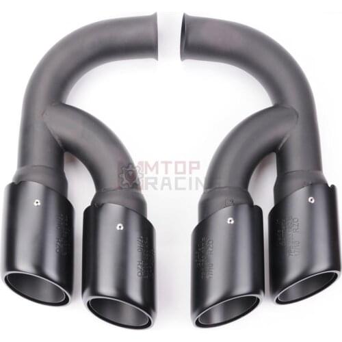 Exhaust Muffler Pipe For Porsche Cayenne V6 2011 2012 2013 2014 Long Tip End Matte Black