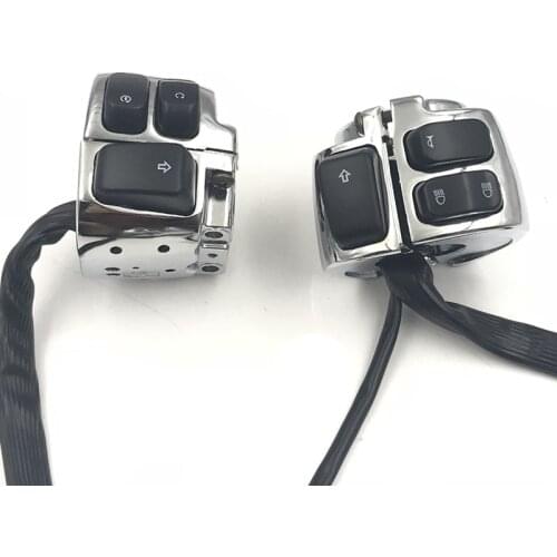 Motorcycle 1'' 25mm Handlebar Control Switch Housing Wiring Harnes For Harley Softail Dyna Sportster V-rod 1996-2012