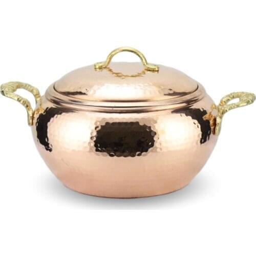 Hand Hammered Copper Casserole Pot 28 Cm