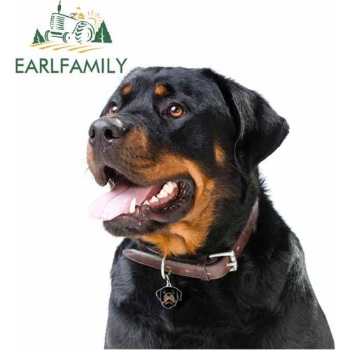 EARLFAMILY 13cm x 11.6cm for Rottweiler Tag Funny Car Stickers Bumper RV VAN Fine Decal JDM Vinyl Car Accessories Graphics