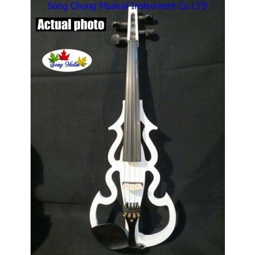 White SONG Brand streamline 4/4 electric violin,solid wood