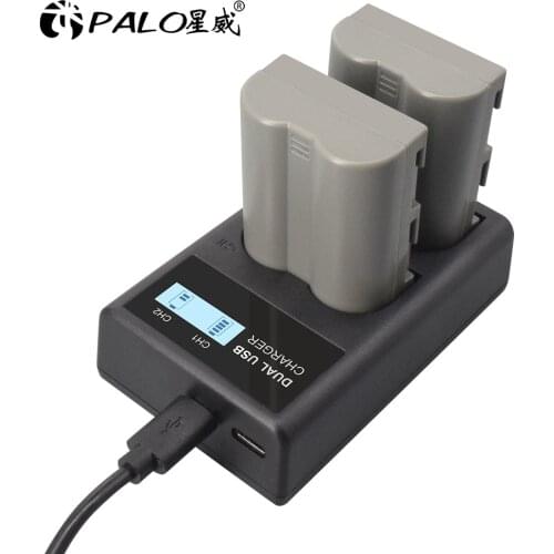 PALO EN-EL3e EN EL3e ENEL3e 2400mAh Camera bateria Batteries AKKU + LCD USB Charger For Nikon D30 D50 D70 D70S D90 D80 D100 D200