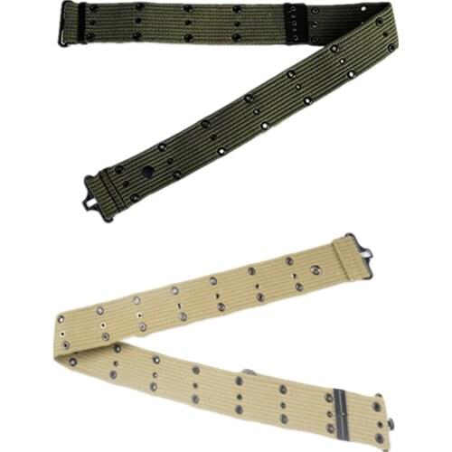 3-Hole Belt Outdoor US Accessories Retro WW2 Army Military Men Strap Shirt Sling Camera Military Waistband