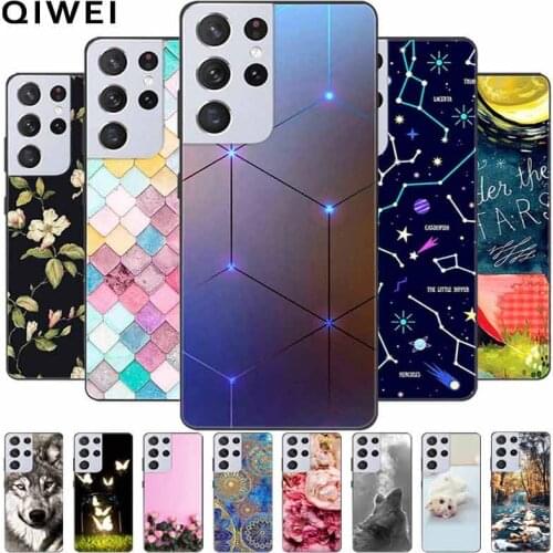 For Samsung Galaxy S21 Ultra Case Painted Silicone Soft Phone Cases For Samsung S21 Ultra 5G S 21 S21Ultra 6.8'' Cover Capa