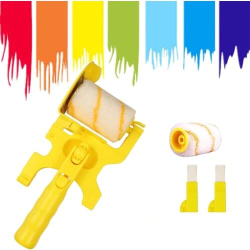 Clean-Cut Paint Edger Roller Brush Roller Paint Brush Home Painting Tools Clean-Cut Paint Edger Wall Painting Roller Brush Set