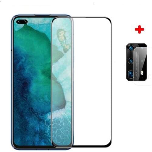 2-in-1 Full Glue Tempered Glass For Huawei P40 Pro Plus Screen Protector Lens Glass Huawei P40 5G P40pro P40Pro+ Camera Film
