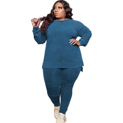 Women Tracksuit 2 Piece Set Long Sleeve Pullover Plus Size Outfit Casual Homewear Suit Joggers Sweatsuit Wholesale Dropshipping