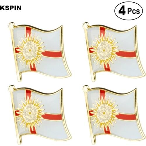 YORKSHIRE WEST RIDING Lapel Pin Flag badge Brooch Pins Badges 4pcs