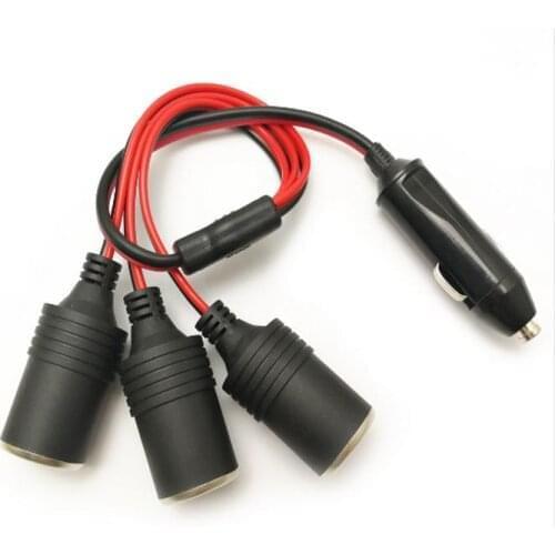 100pcs Cigarette Lighter 12V24V Power Charger Adapter 1to 1/2/3/4Way Socket Splitter Female Socket Plug Connector Adapter