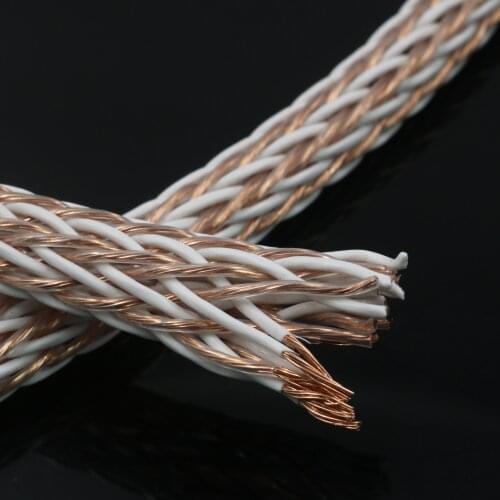 1m ~ 15m bulk XSSH audio YIVO LF-SILVER EVTE LE-GOLD High End Hifi 24 core OFC red pure copper 12mm Speaker Cable Wire Line