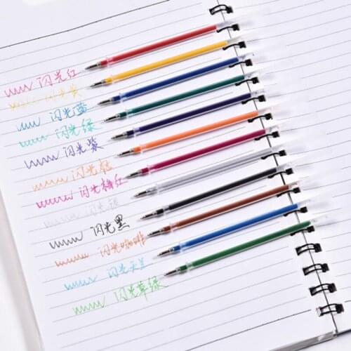 24pc Flash Refill Color Refill Pastel Refill Color Fluorescent Neutral Refill Office School Supplies Stationery Optional