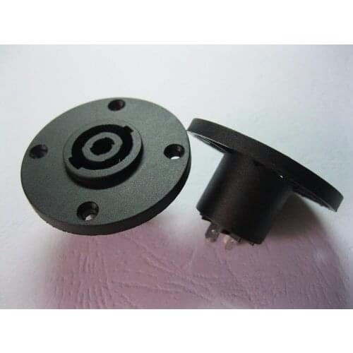 50 Pcs Speakon 4 Pole Female Jack Compatible Audio Cable Connector Round Black Color