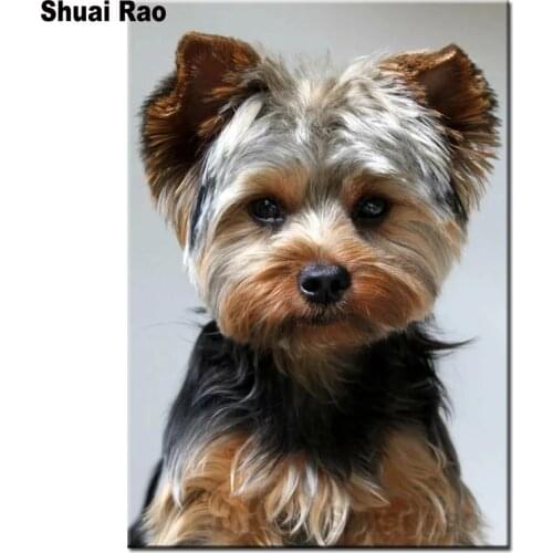 Diy 5d diamond mazayka yorkshire terrier diamond painting dog dimond painting full square/round drill embroidery kit cute pet