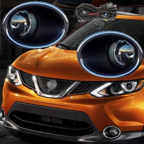 Car Driving Light Front Bumper Fog Lamp Outside Housing Cover Switch Harness For Nissan J11 QASHQAI ROGUE 2015-2017