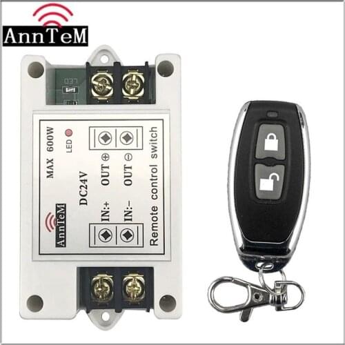 Anntem Wireless Remote Control Switch 433mhz rf Transmitter and Receiver kit dc 16v to 24v Battery Power on Off Relay Controller