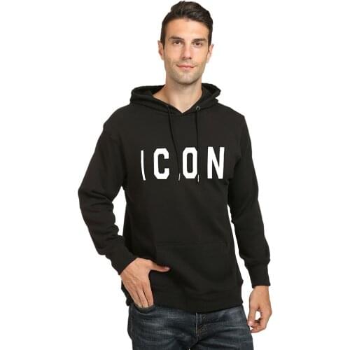 Brand Dsqicond2 ICON letters printing warm thick round neck sweatshirt pullover hoodie cotton Hoodies for men women