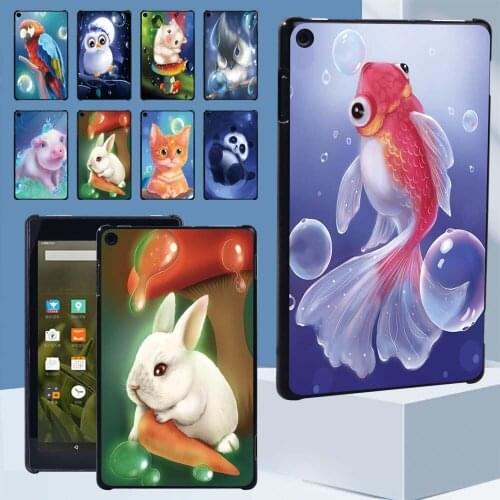 Tablet Case for Amazon Fire 7(5th/7th/9th Gen)/HD 8(6th/7th/8th Gen)/HD 10(5th/7th/9th Gen) -slim Back Cover Case+ Stylus