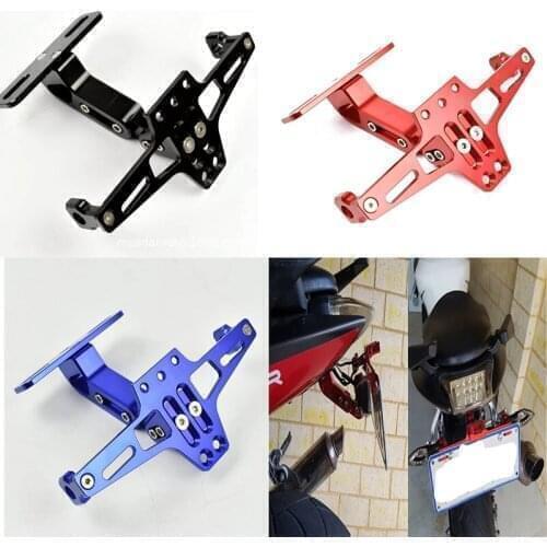 CNC Motorcycle Aluminum Number License Plate Frame For Cb190r Yamaha Drag Star Xt660 Gixxer Suzuki Bandit 400 Honda Steed 400