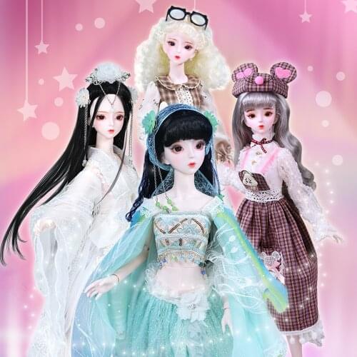 DBS 1/3 BJD 12 Chinese zodiac mechanical joint Body Including hair eyes clothes hand-painted makeup 62cm doll height girls SD
