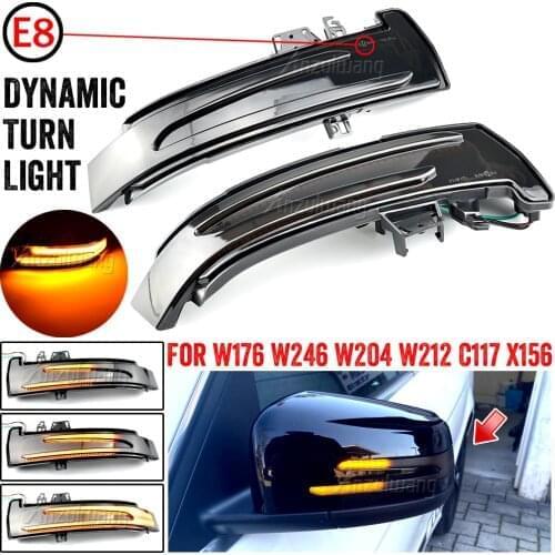 For Mercedes Benz W204 W176 W212 CLA A B C E S GLA GLK CLS Class Dynamic Led Turn Signal Rearview Mirror Indicator Blinker Light