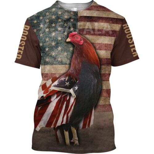 X-Safala Viking Chanticleer USA Flag Samurai Armor Raven 3D All Printed T Shirts Summer Fashion Women Men Harajuku Casual Tee