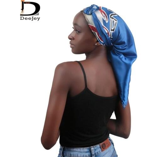 Custom Logo 36"x36" Big Hair Scarf Satin silk lady Women Scarf for wig hair extensions scarf