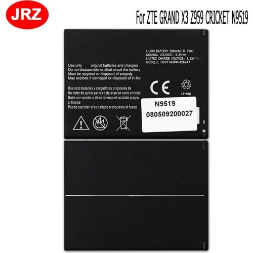 JRZ For ZTE Li3831T43P4h826247 Phone Battery For ZTE GRAND X3 Z959 CRICKET N9519 3080mAh Top Quality Replacement Batteries