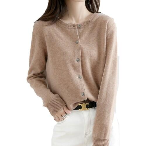 Baharcelin 3XL 4XL Big size Women Girl Fall Winter Cardigans Full Sleeve Knitted sweaters Round Neck Basic Knitwear Tops