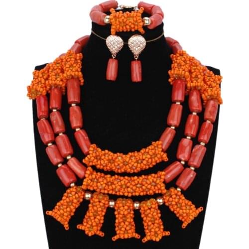 Dudo Natural White Coral Jewelry Set Plus Crystal Beaded Pillar African Wedding Beads Nigeria Coral Beads Jewelry Sets For Women