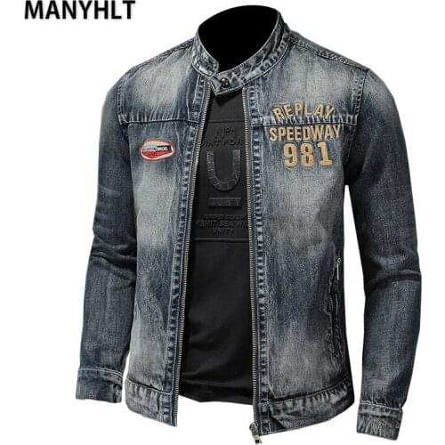 MANYHLT Mens Autumn Winter Jacket 2021 Jeans Jacket Jackets Man Brand Mens Casual Retro Coat