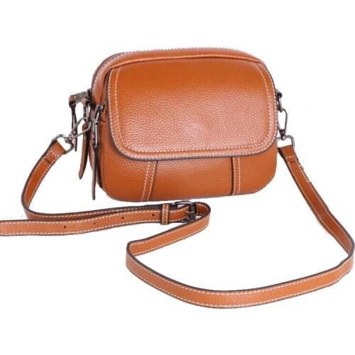 Nuleez Genuine Cowhide Leather Cross-Body Wallet Women Popular Stars Tiptop Fashion Ladies Summer Bag