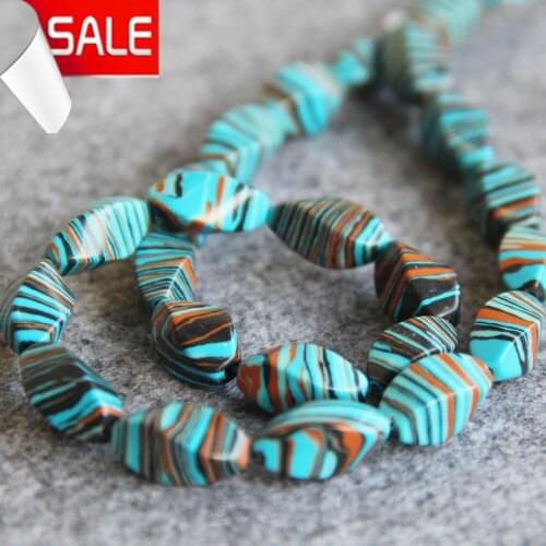 Necklace 7x15mm Turkey Beads Howlite Chalcedony DIY Loose Semi Finished Stone Twist Women Girl Gift Spin Jewelry Making Design