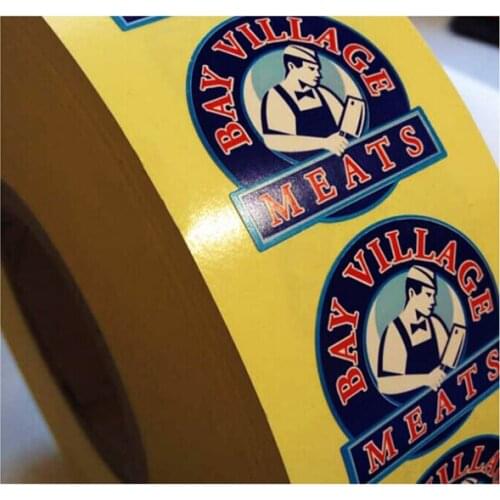 Customized Custom printed fancy adhesive round stickers, roll adhesive PET label