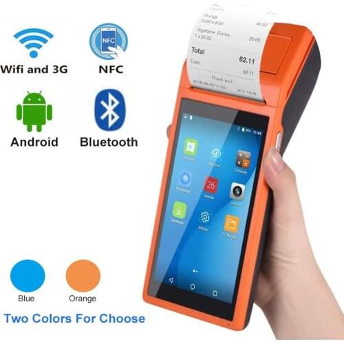 RUGLINE Handheld Android 8.1 PDA Bluetooth Cash Registers Thermal Receipt Printer 3G 4G WiFi Mobile Order POS Terminal