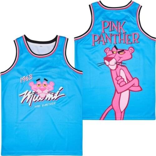BG Basketball Jersey new 3 Pink Panther Jerseys Embroidery Sewing Outdoor Sportswear Hip-hop Culture Movie 2022 summer Blue