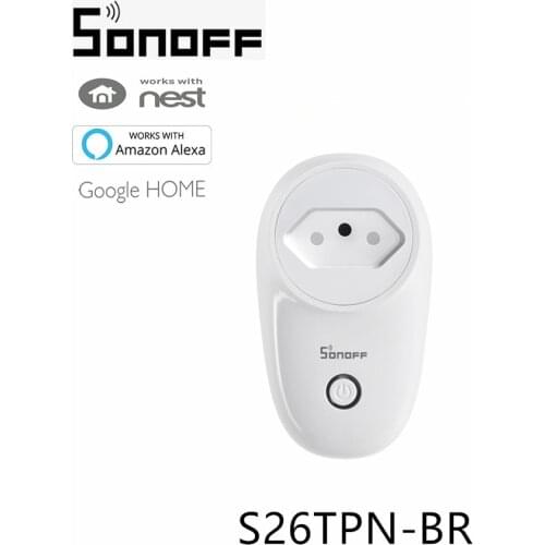 SONOFF S26 BR WiFi Smart Socket Wireless Plug APP Remote Control Timing Outlet Power Smart Home Switch for Alexa Google Home