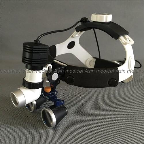 High Quality New 5W LED Surgical Head Light dental Lamp All-in-Ones Headlight with loupes 2.5X ,3.5X , 5.0X , 6.0X