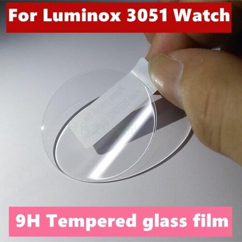 5pcs/lot 9H 2.5D Tempered Glass Screen Protector Guard Skin Film For Luminox 3051 Watch Protective Film Screen Guard Accessories