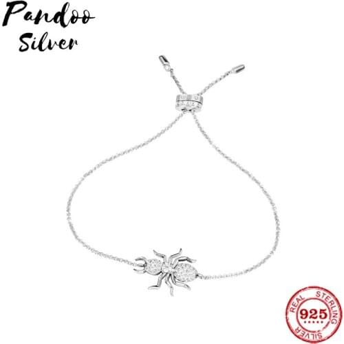 Fashion Charm Sterling Silver Copy 1:1 Copy,Adjustable Silver 'Ants' Bracelet Women 2021 Luxury Jewelry Gift