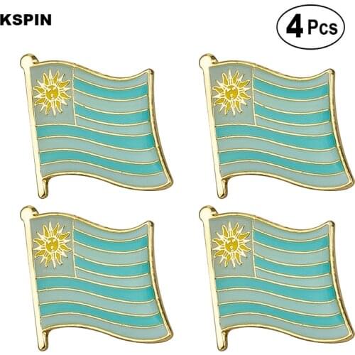 Uruguay Flag Pin Lapel Pin Badge Brooch Icons 4pcs