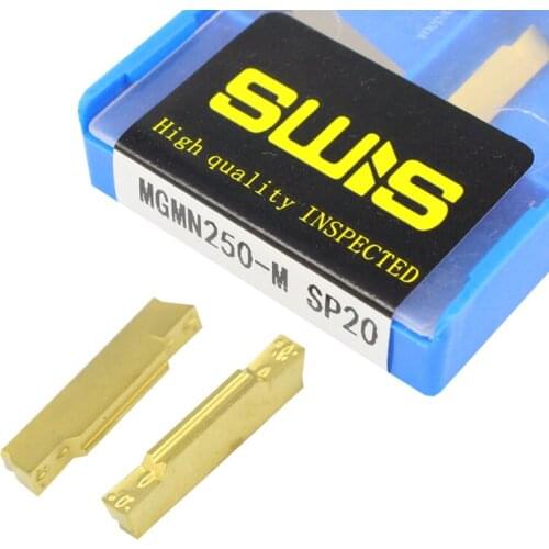 10pcs MGMN250-M Carbide Inserts Mayitr CNC Machine Lathe Grooving Inserts Carbide Blades Cutting Turning Tool mgmn250