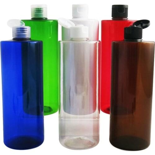 12 x 500ml Large Empty Plastic Flip Top Cap Refillable Bottles 500cc Cream Shampoo Shower Gel Skin Care Packaging Containers