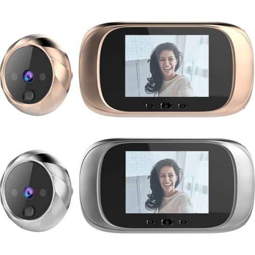2.8 inch LCD Screen Digital Doorbell 90 Degree Door Eye Doorbell Electronic Peephole Door Camera Viewer Outdoor Door Bell