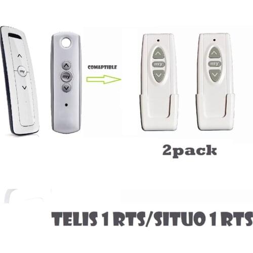 2Pack Remote Telis Situo 1 RTS Pure 433.42MHZ Replacement