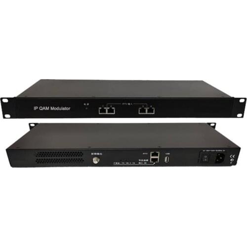 4 in 1 IP QAM Modulator IP to DVB-C hotel and hotel cable TV head-end equipment multiplex modulator