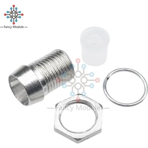 5pcs 5MM Chrome Silver Metal Bezel LED Holder Mount Panel Display Base Rubber