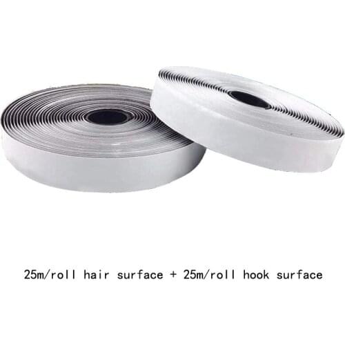 50 Meter Stickness Magic Buckle Nylon Cable Tie Strong Tape Hair/Hook Surface for Screen Window Velcroe DIY