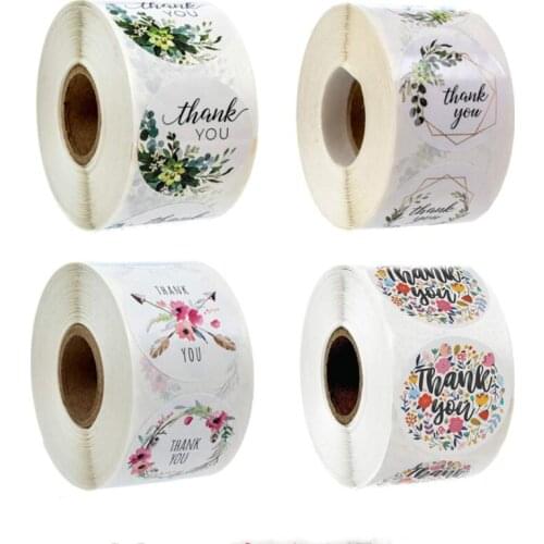 500pcs Jewelry Gift box Sealing Stickers Thank you Love Diary Stickers Festival Birthday Party Gift Decorations Labels 25mm