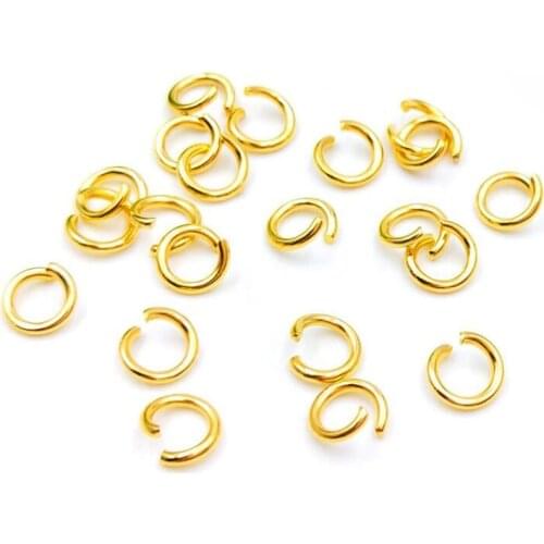 500pcs/lot 0.8mm*5mm Stainless Steel Jump Rings Gold Rings Steel Single Loops Open Rings DIY Split Rings For Making Jewelry